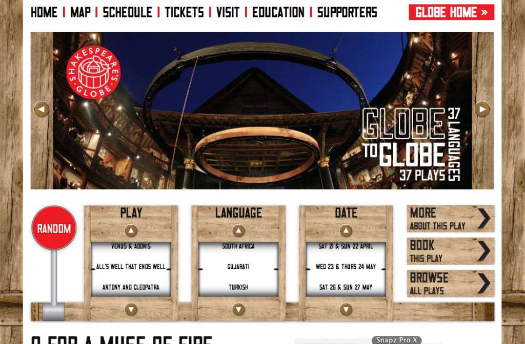 Globe to Globe screengrab