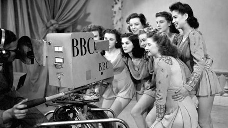 The Windmill Girls at an early rehearsal for post-war television; copyright PA Archive