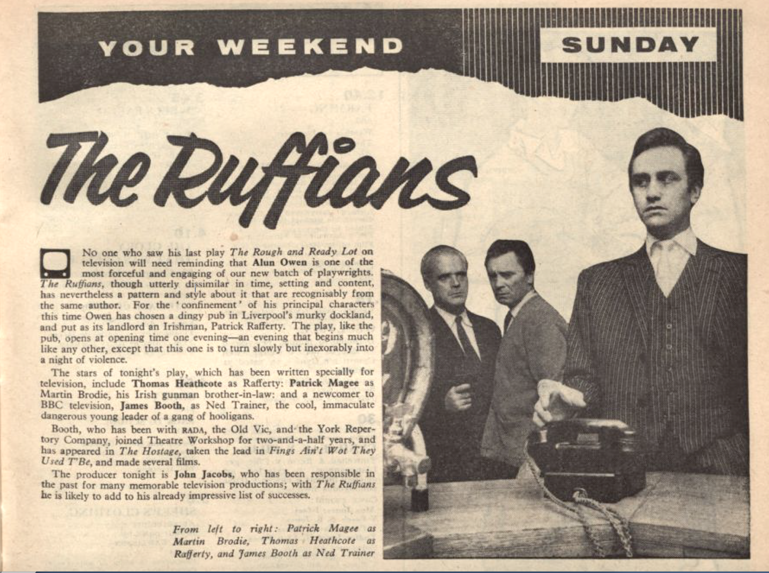 20 new plays: 'The Ruffians', 1960 - Illuminations