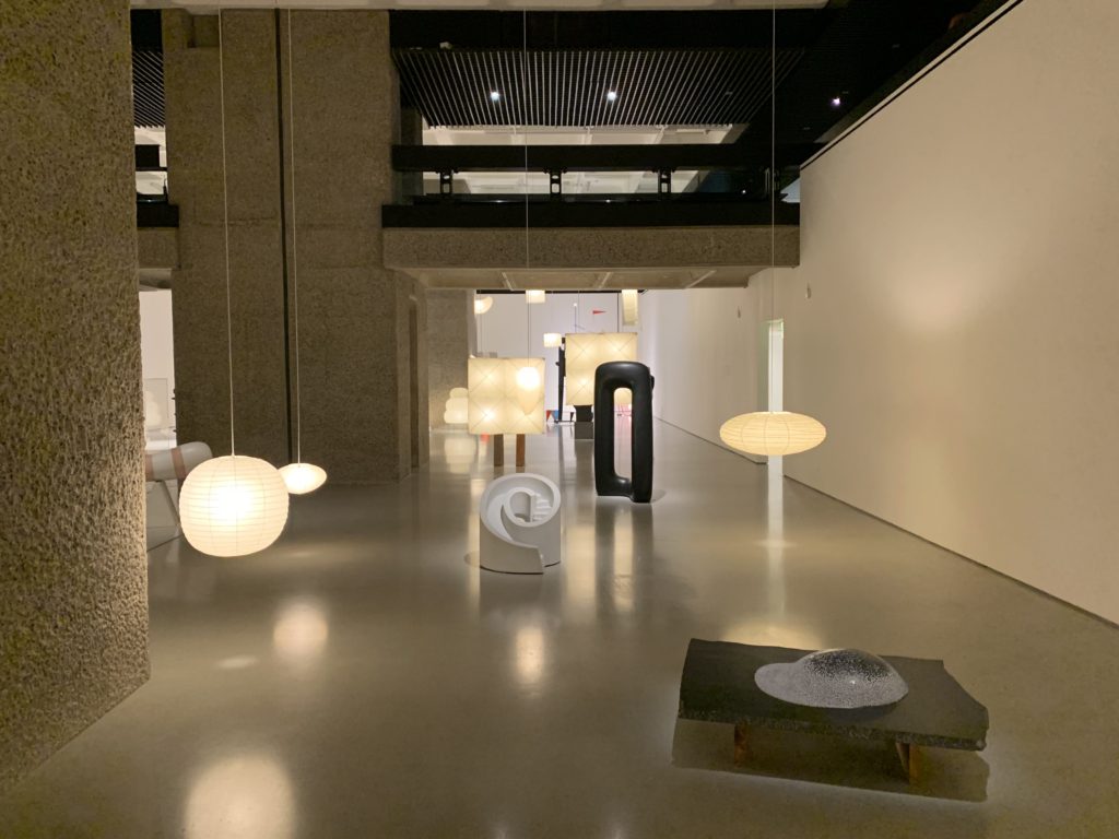 Display of the Noguchi exhibition at Barbican Art Gallewry